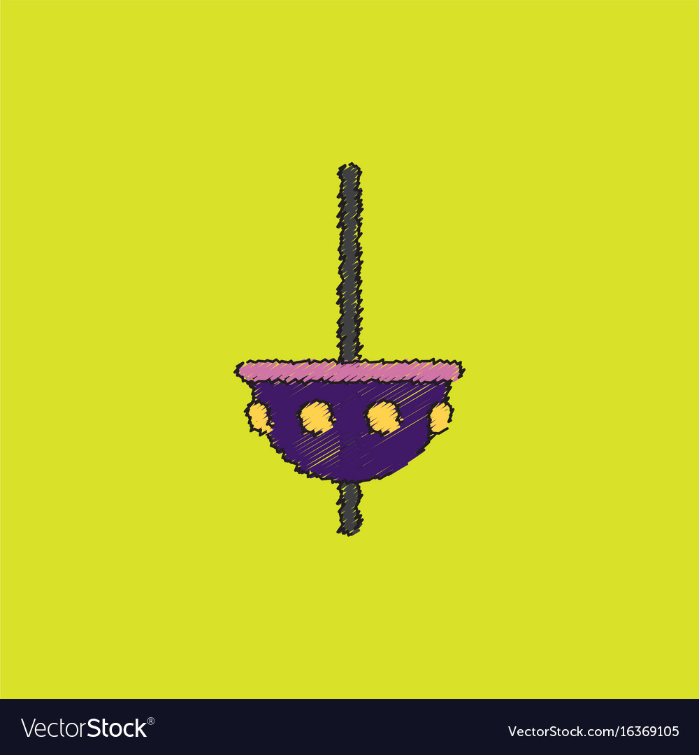Merry-go-round icon in hatching style