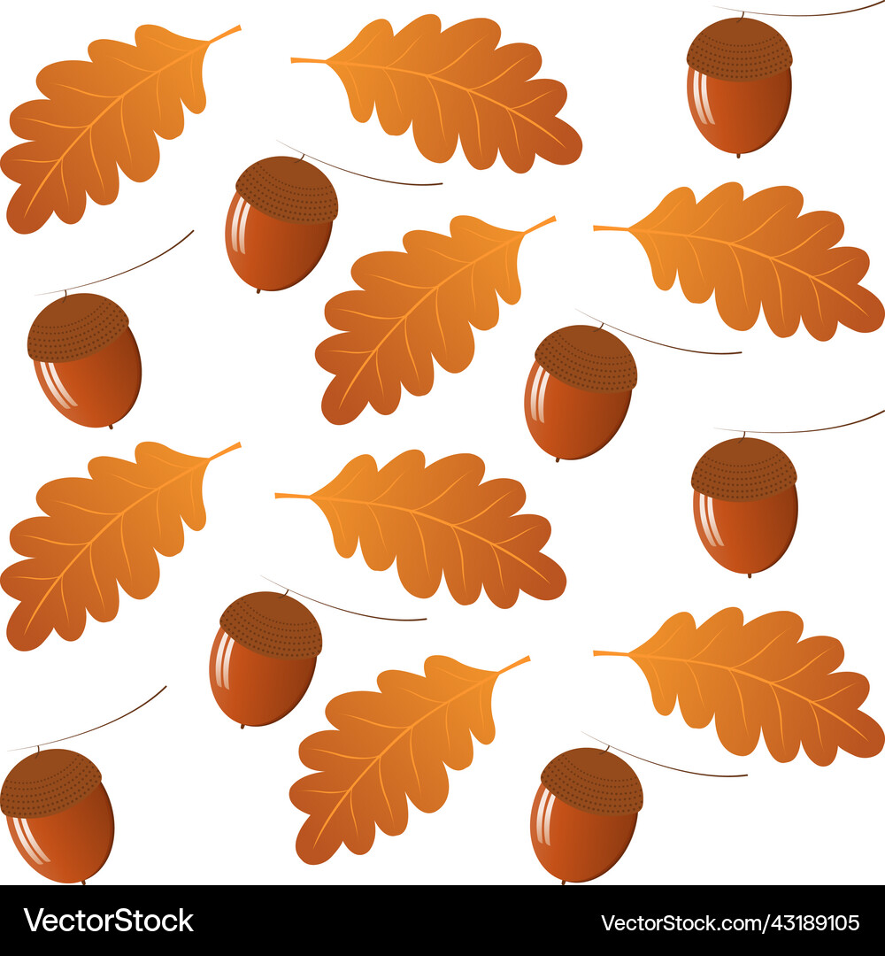 Seamless pattern with acorns Royalty Free Vector Image