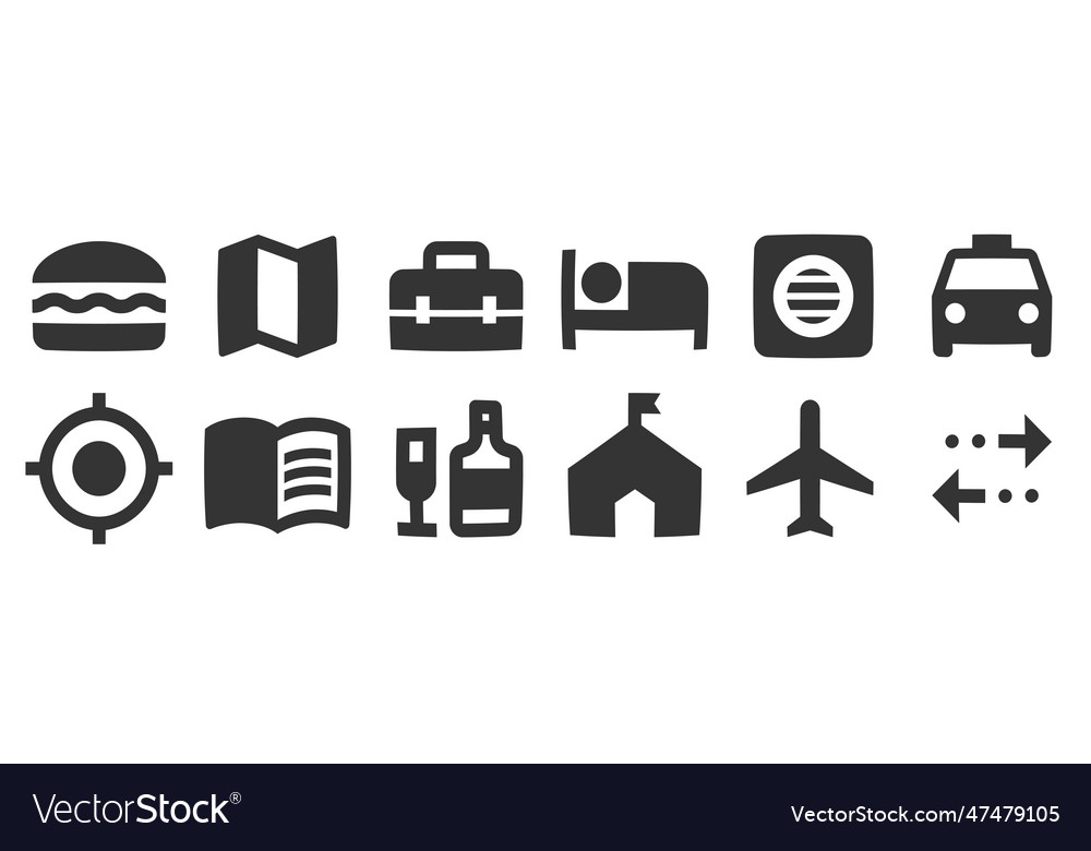 Set of 12 icons maps line collection