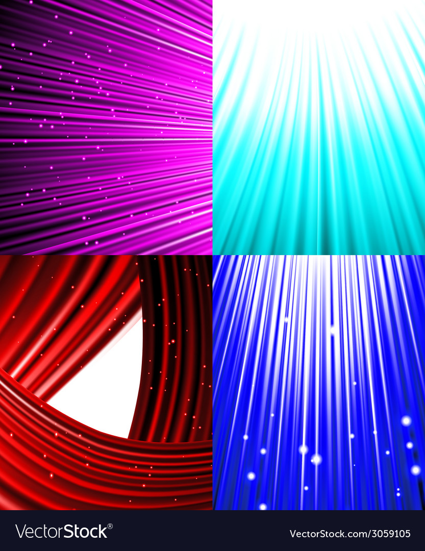Set of background colourful luminous rays