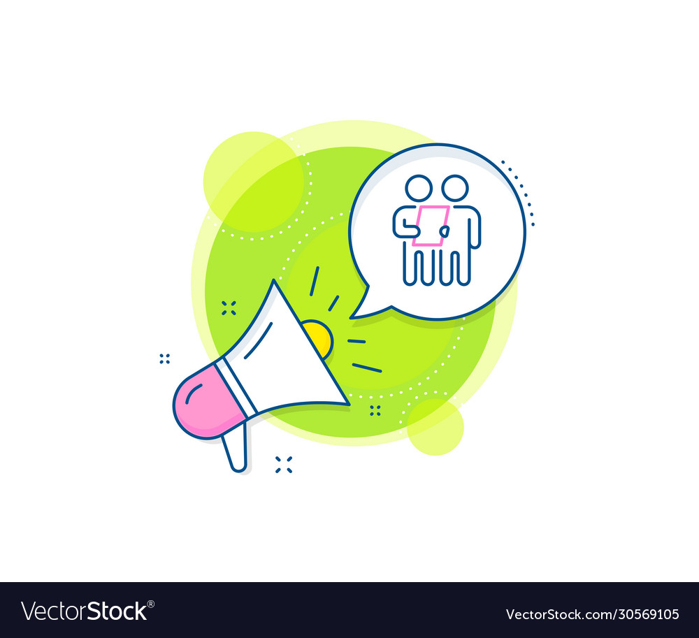 Survey line icon contract application sign