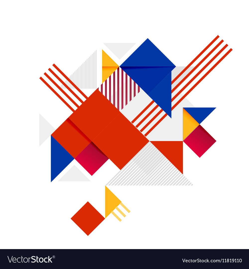 Abstract banner with geometric pattern triangles