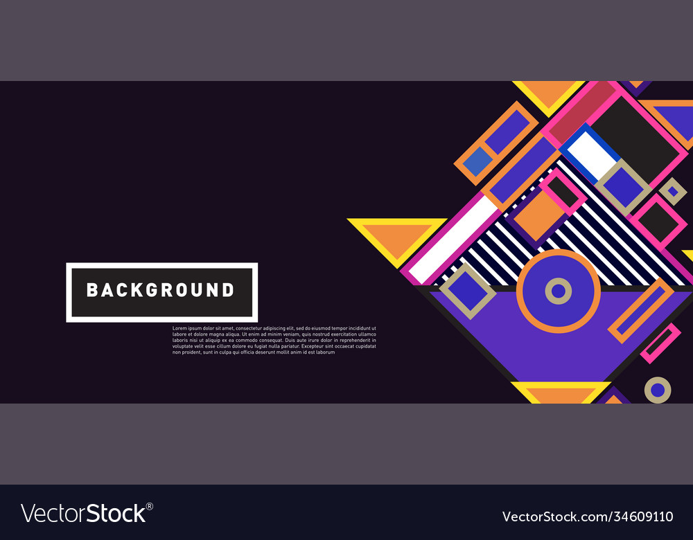 Abstract colorful rectangle background for banner Vector Image Abstract colorful rectangle background for banner