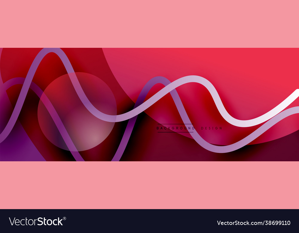 Abstract gradient background with wave line