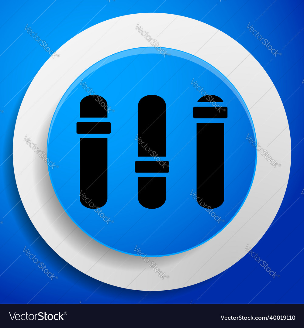 Adjuster slider tuner fader bars with levers knobs vector image Adjuster slider tuner fader bars with levers knobs