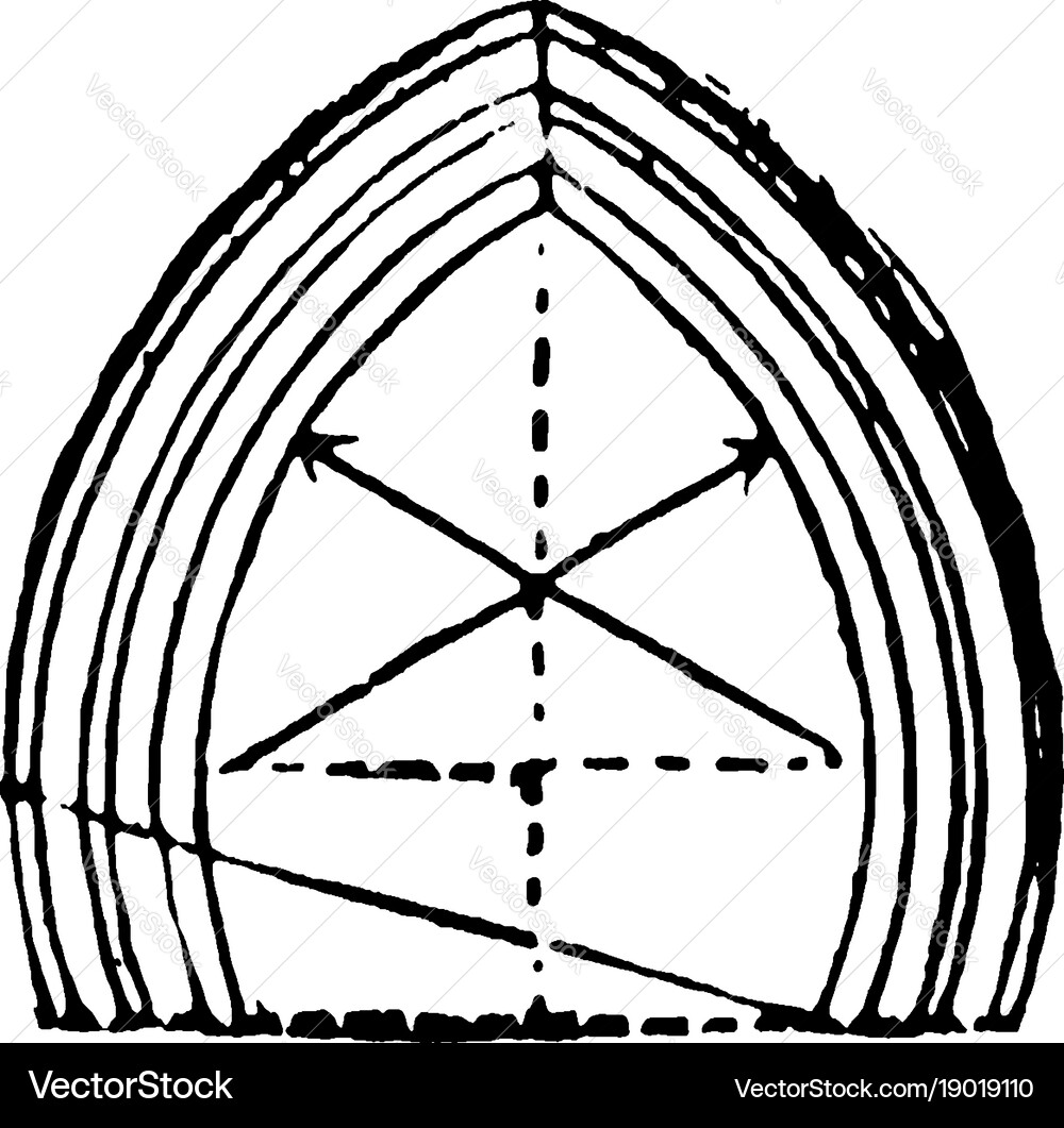 Arch horseshoe vintage engraving Royalty Free Vector Image