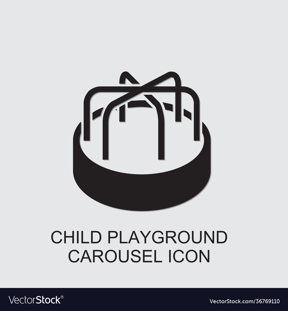 Child playground carousel icon