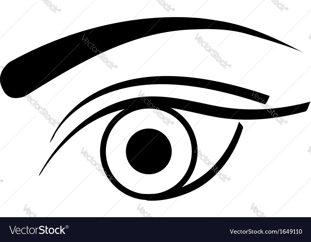 Contact lens business logo Royalty Free Vector Image