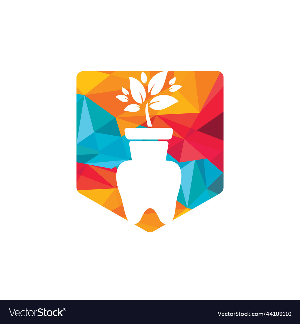Dental garden logo design template Vector Image Dental garden logo design template