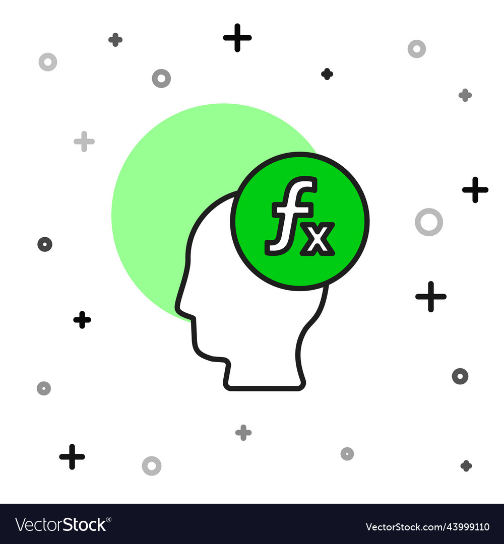 Filled outline function mathematical symbol icon