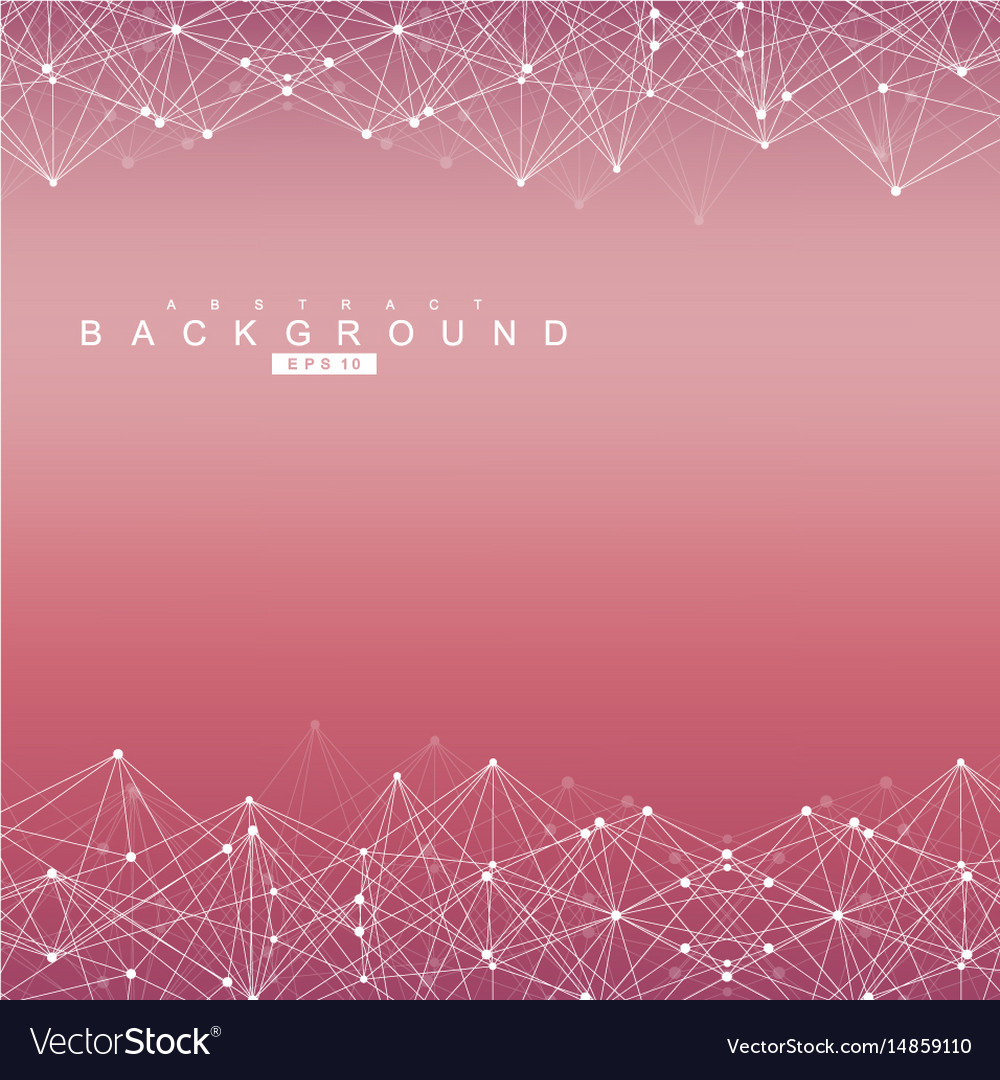 Geometric abstract background with connected line