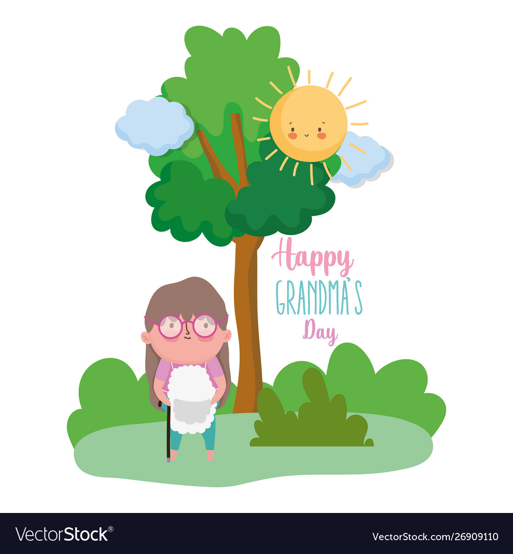 Happy Grandparents Day Cartoon Design Royalty Free Vector