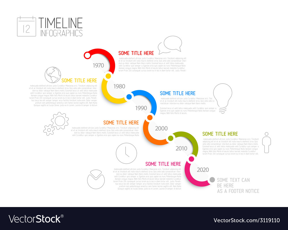 Infographic diagonal timeline report template Vector Image