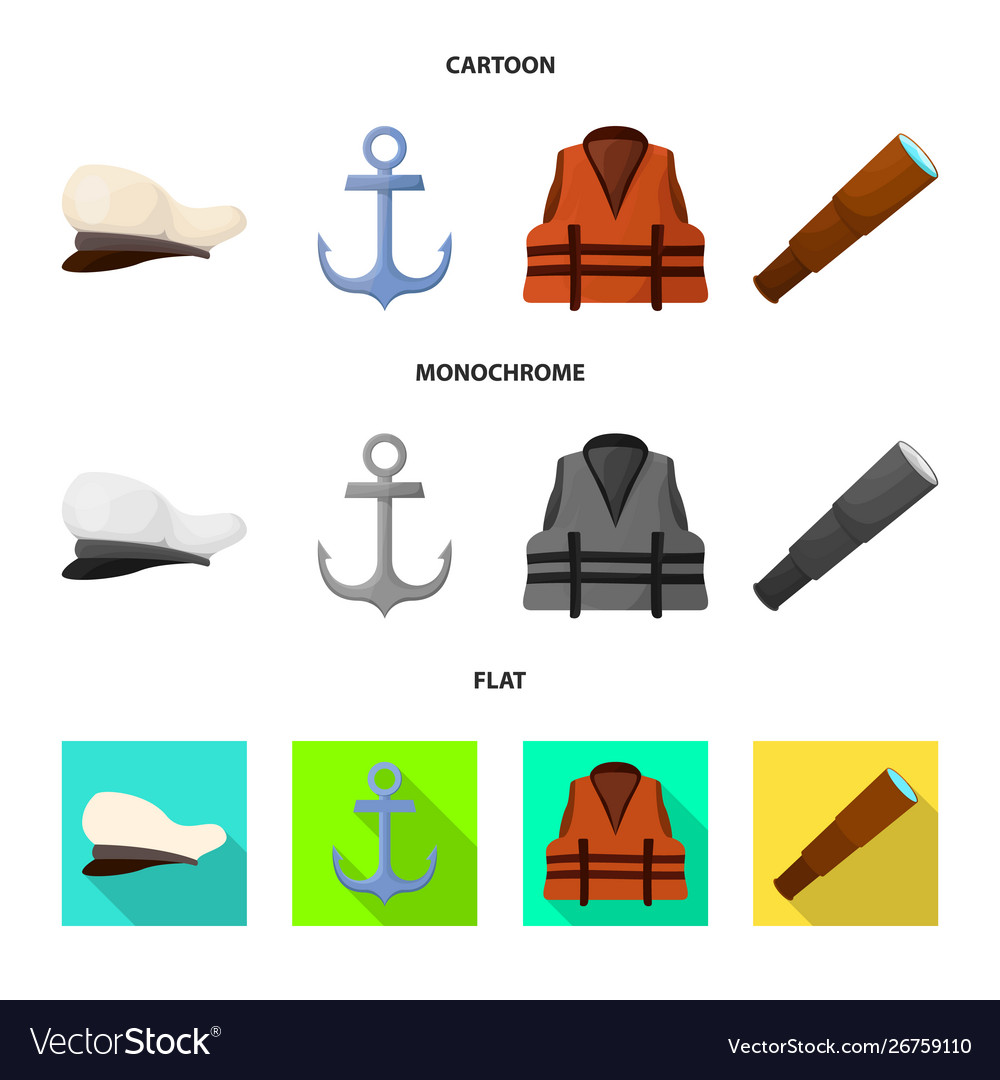 Isolated object journey and seafaring symbol vector image Isolated object journey and seafaring symbol