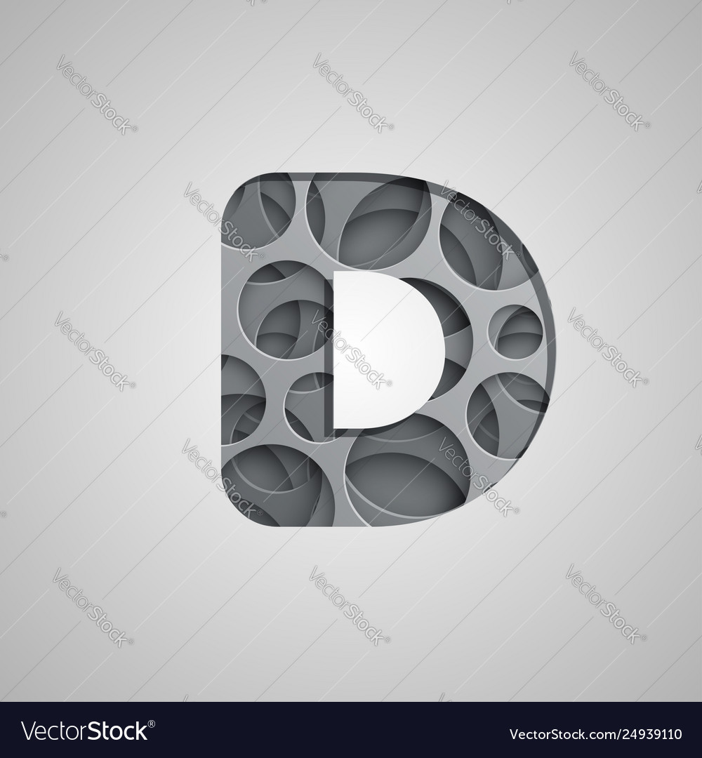 Layered hole character from a fontset vector image Layered hole character from a fontset