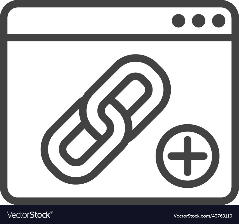 Link building thin line icon outline