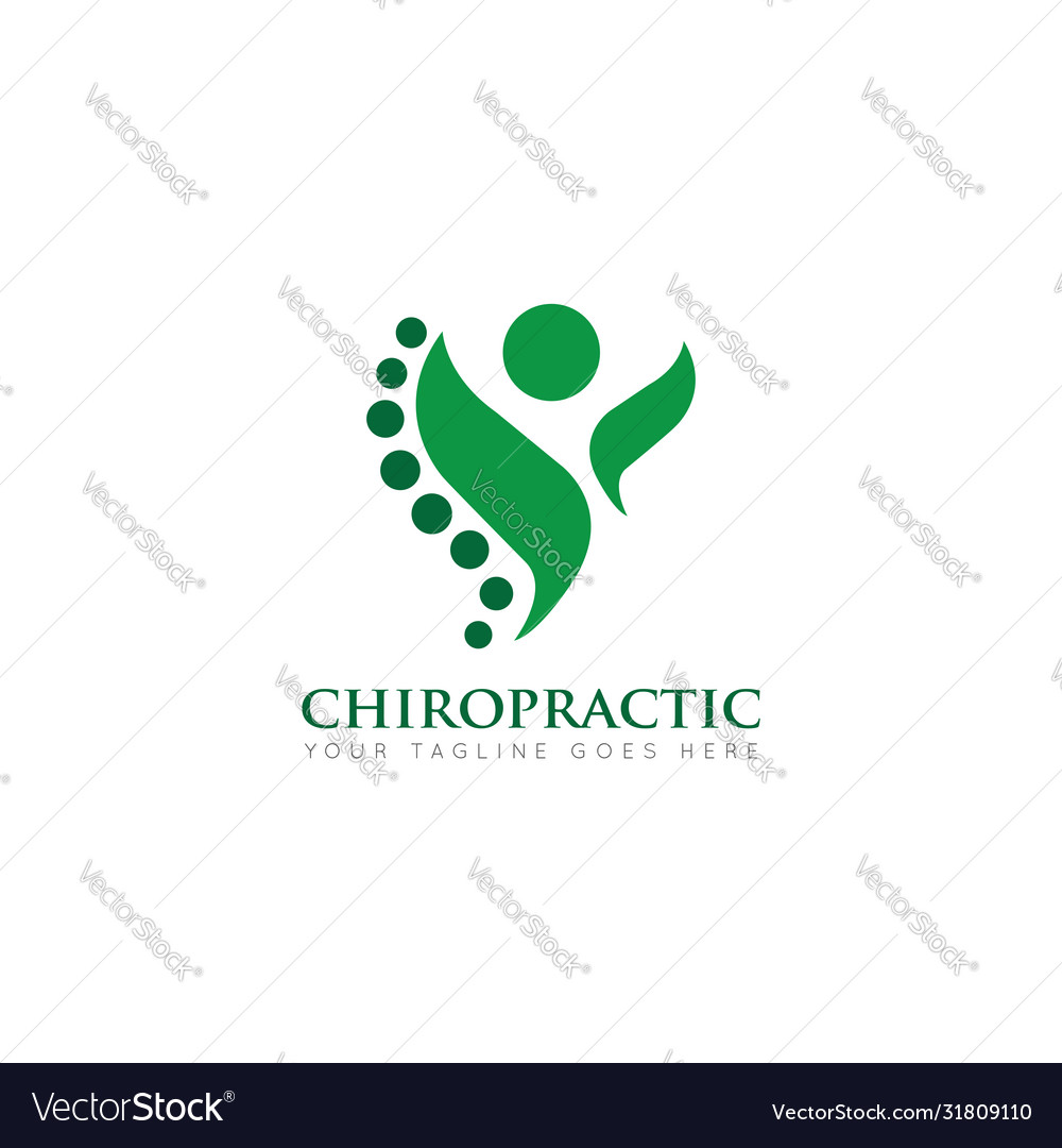 Medical chiropractic logo and icon