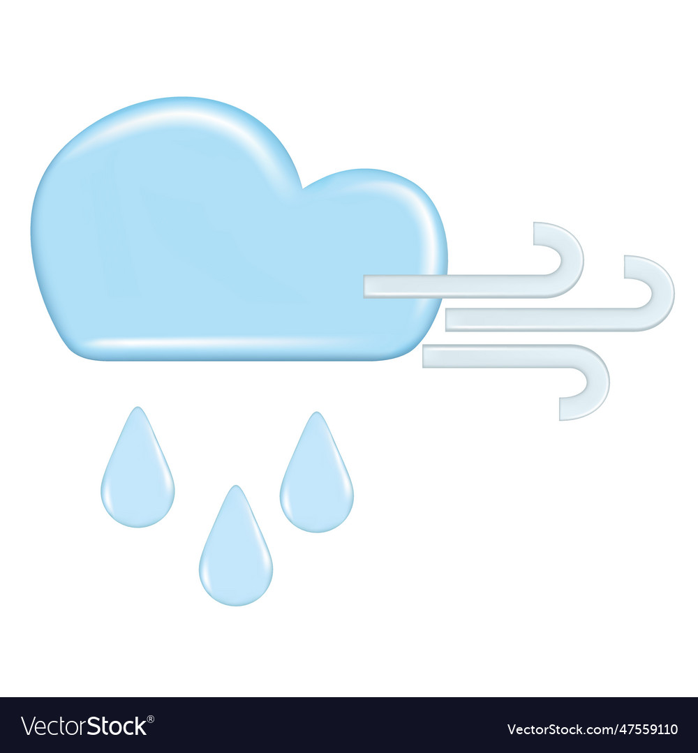 Realistic 3d design of weather forecast elements