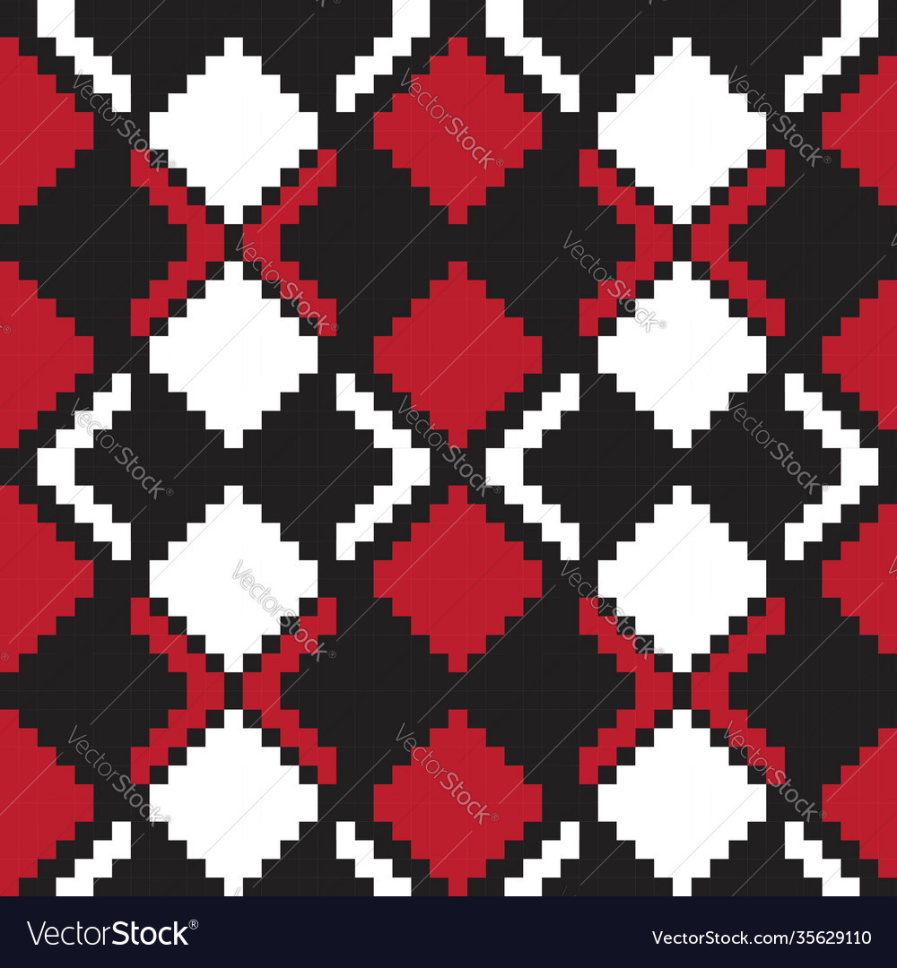 Red argyle seamless pattern background Vector Image Red argyle seamless pattern background