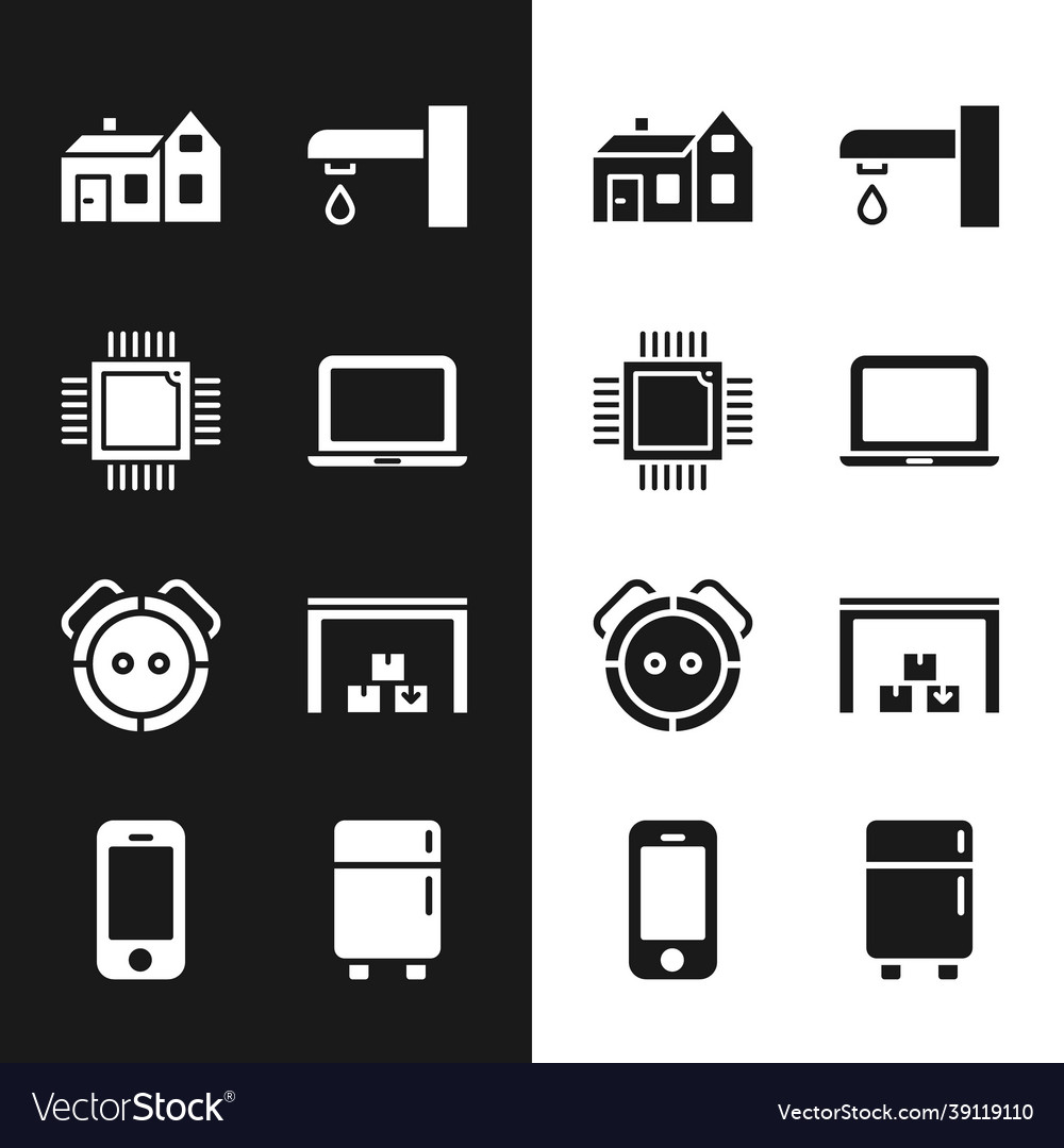 Set laptop processor with microcircuits cpu Vector Image Set laptop processor with microcircuits cpu