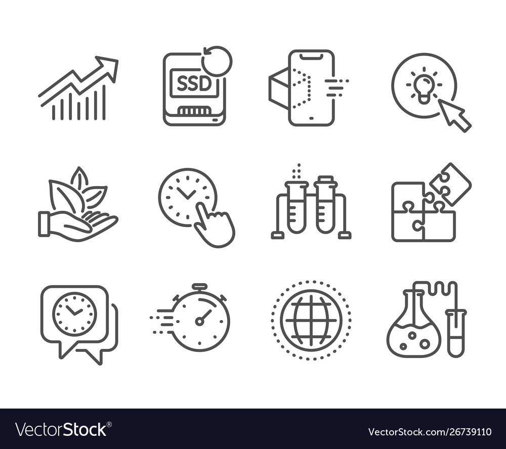 Set science icons such as augmented reality vector image Set science icons such as augmented reality