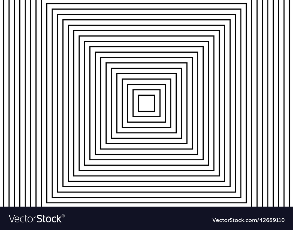 Square abstract line background vector image Square abstract line background
