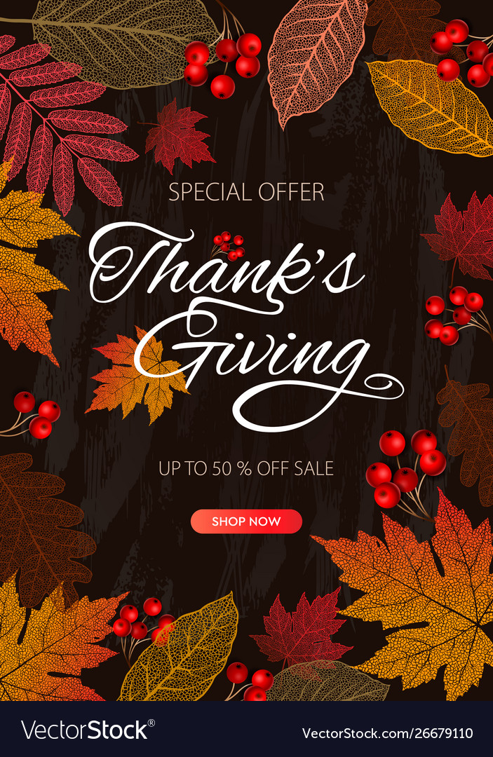 Thanksgiving day banner background celebration vector image Thanksgiving day banner background celebration