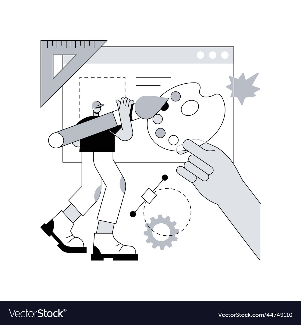 Ui and ux design abstract concept vector image Ui and ux design abstract concept