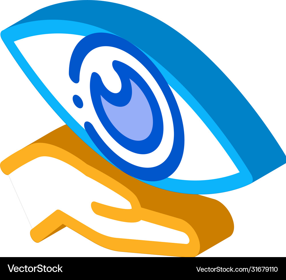 Vision support isometric icon Royalty Free Vector Image