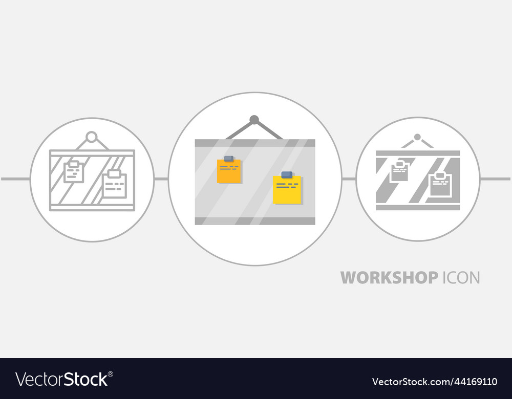 Workshop isolated flat line icon