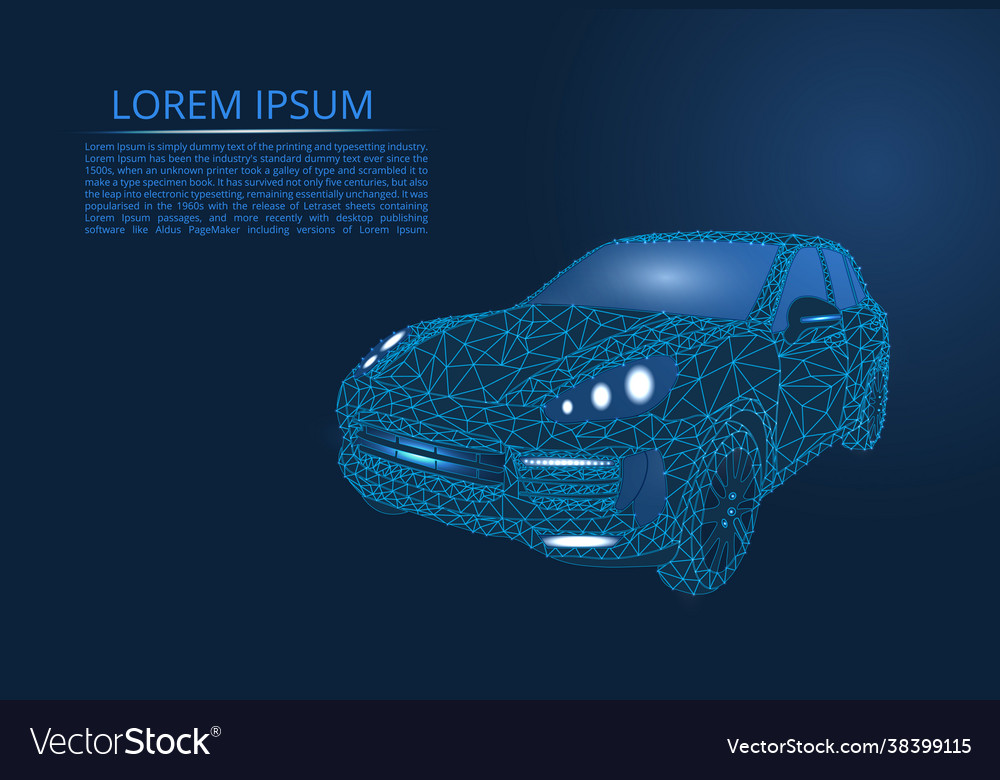 Abstract image a car in form points
