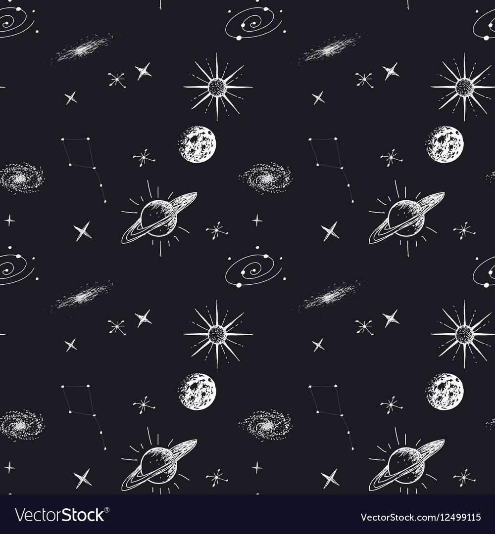 Astronomy Seamless Pattern Royalty Free Vector Image