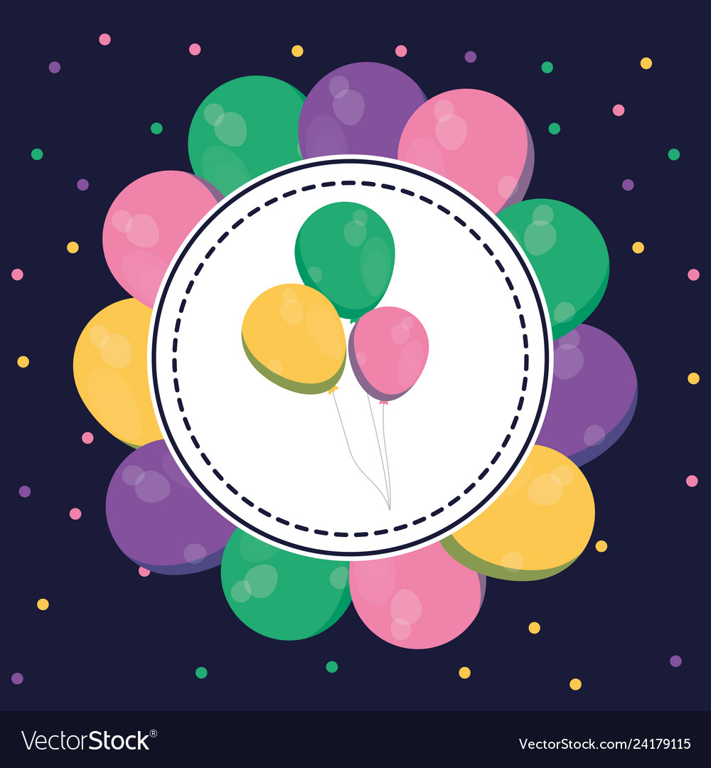 Balloons Helium Floating Icon Royalty Free Vector Image