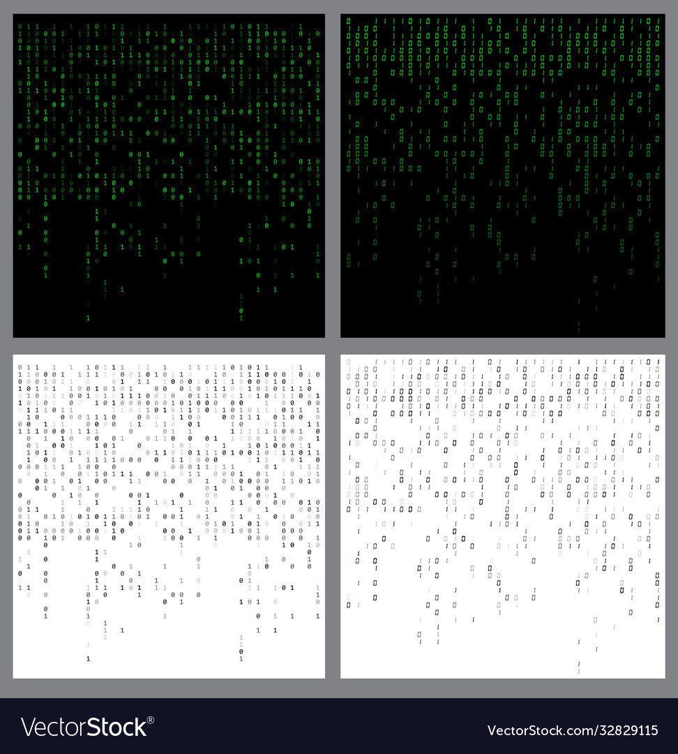 Binärcode abfallende Programmier-Fading-Muster vector image Binärcode abfallende Programmier-Fading-Muster