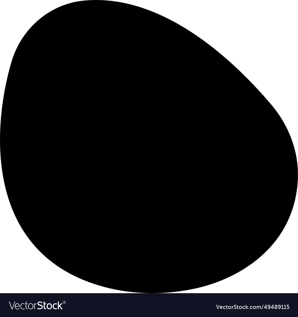 Blotch shape black flat random abstract liquid