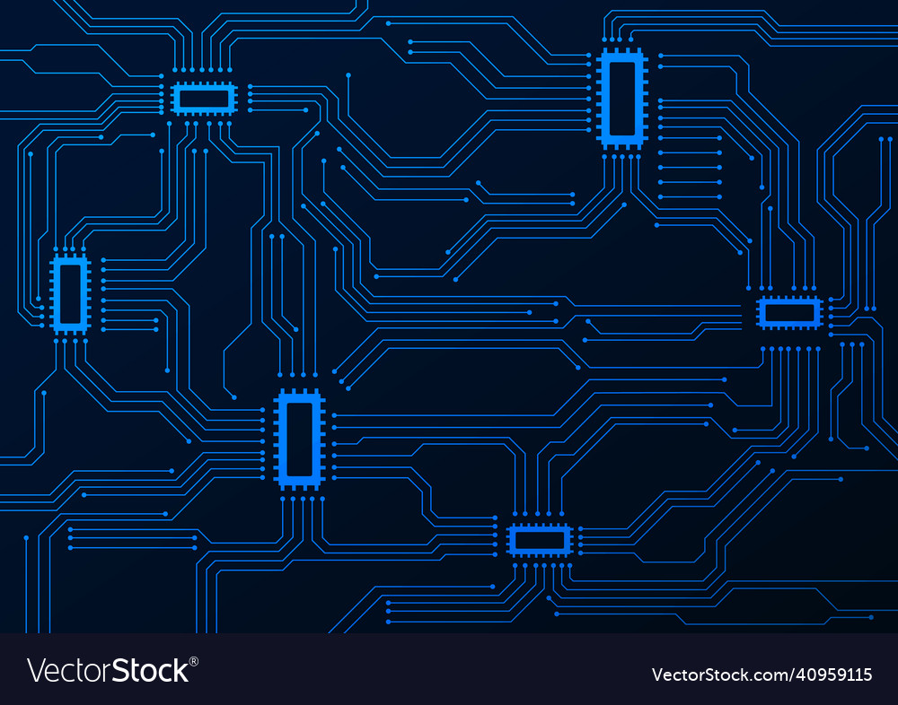 Circuit technology background with hi-tech digital vector image Circuit technology background with hi-tech digital
