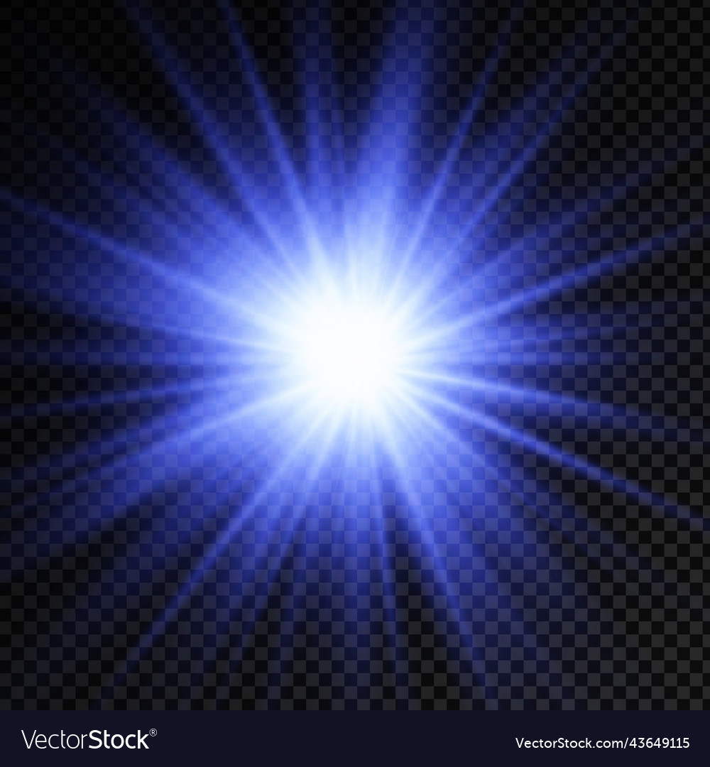 Glow bright light star blue sun rays sunshine