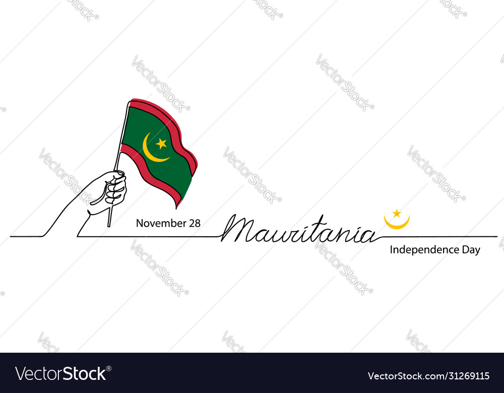 Mauritania independence day flag background