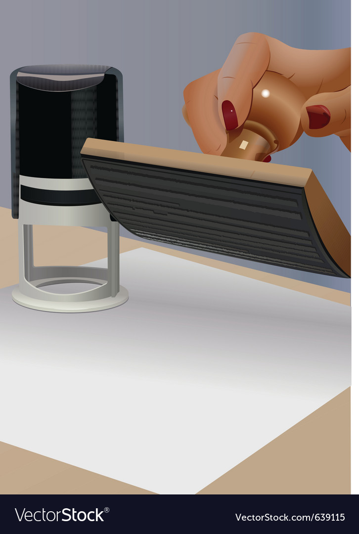 Notary stamp Royalty Free Vector Image VectorStock