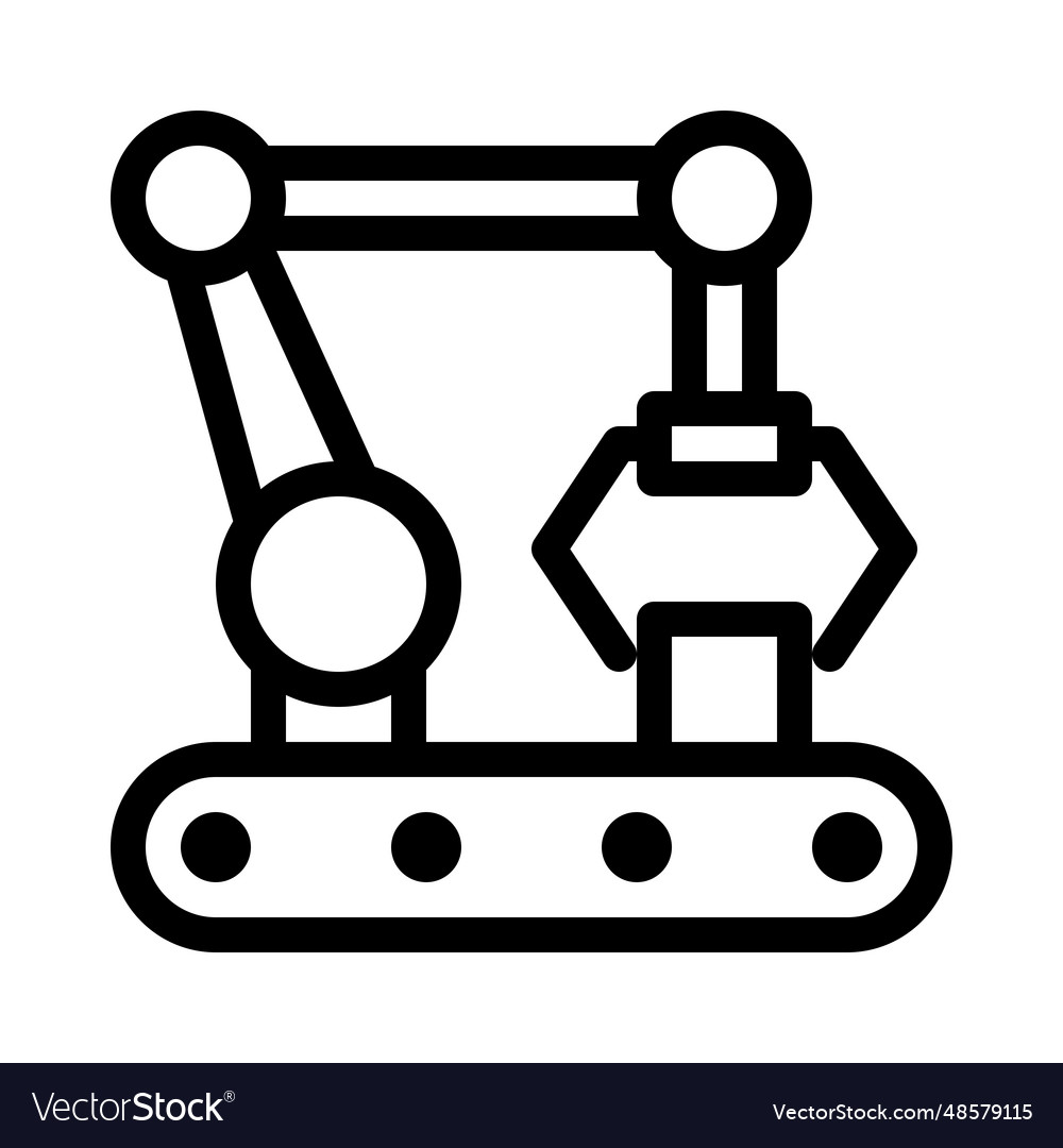 Robotic arm with automation for repeated tasks Vector Image