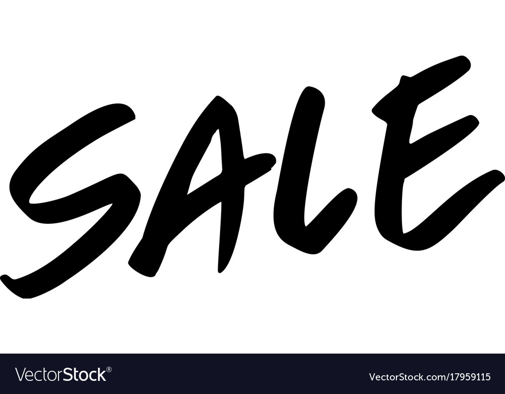 Sale text postcard hand lettering ink modern