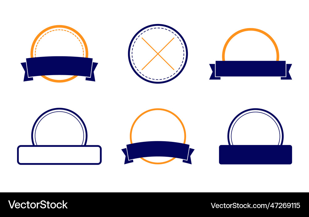 Set of blank badge design template Royalty Free Vector Image