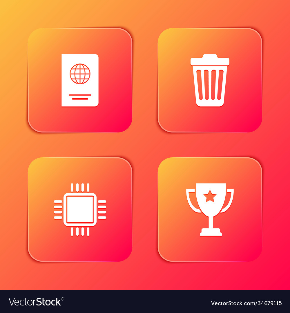 Set Pass Müll kann Prozessor mit cpu Vector Image Set Pass Müll kann Prozessor mit cpu