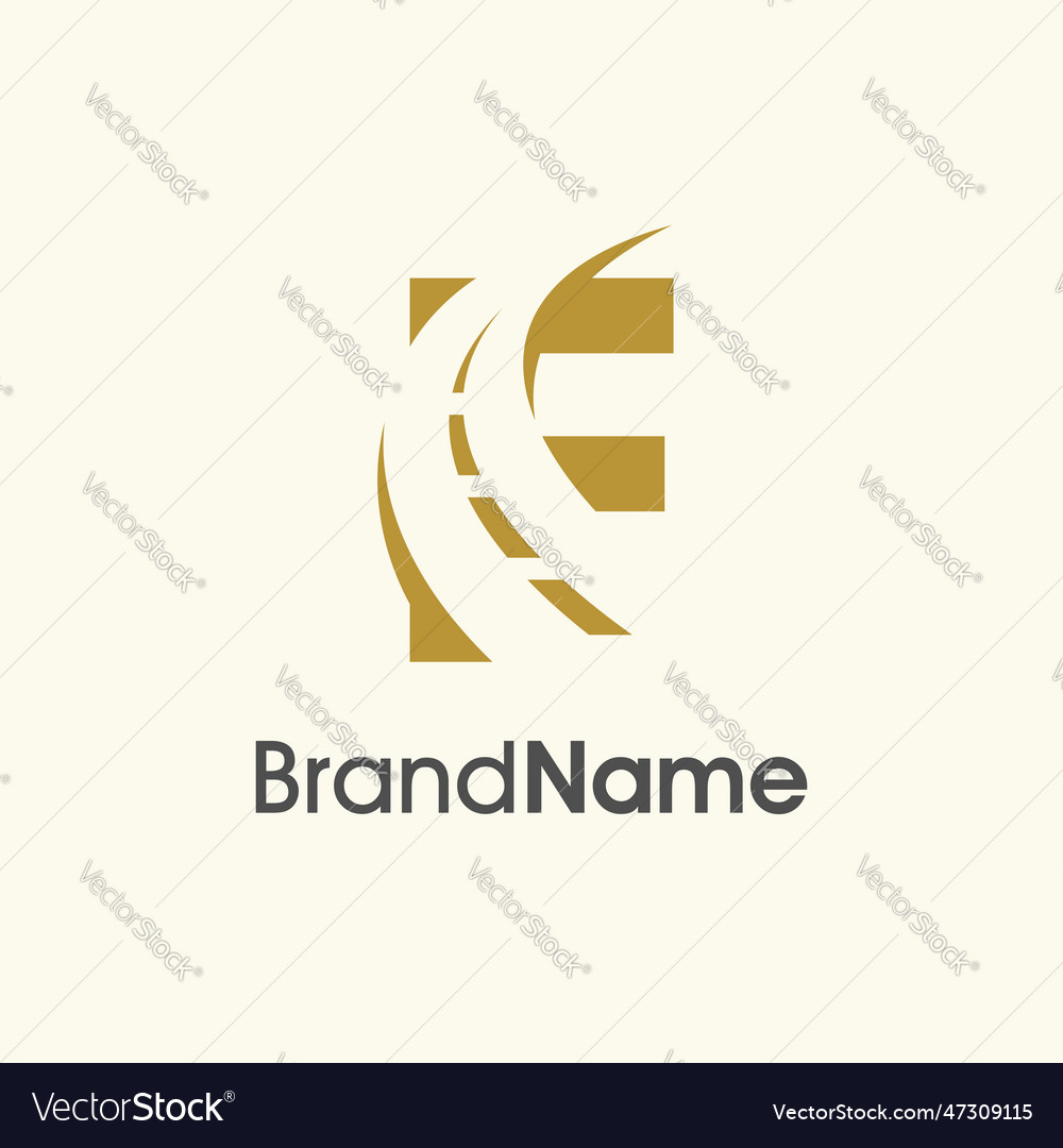 Simple elegant initial f road way logo