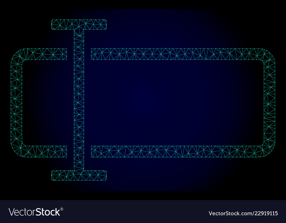 Text field polygonal frame mesh vector image Text field polygonal frame mesh