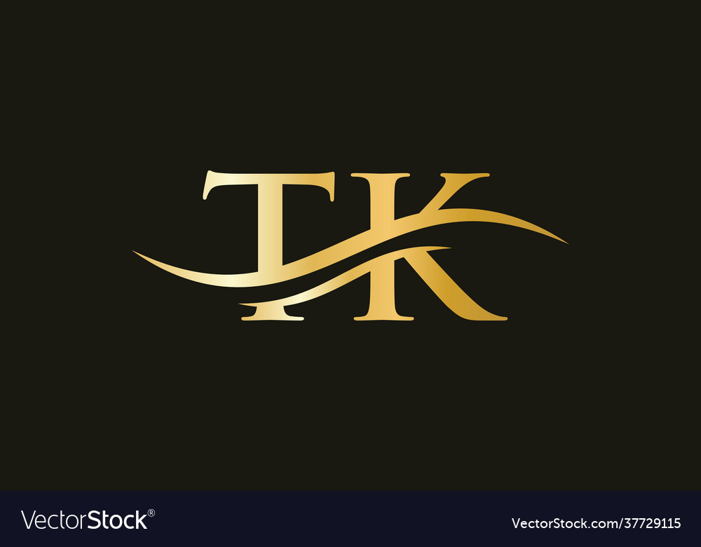 Tk logo monogram letter design Royalty Free Vector Image