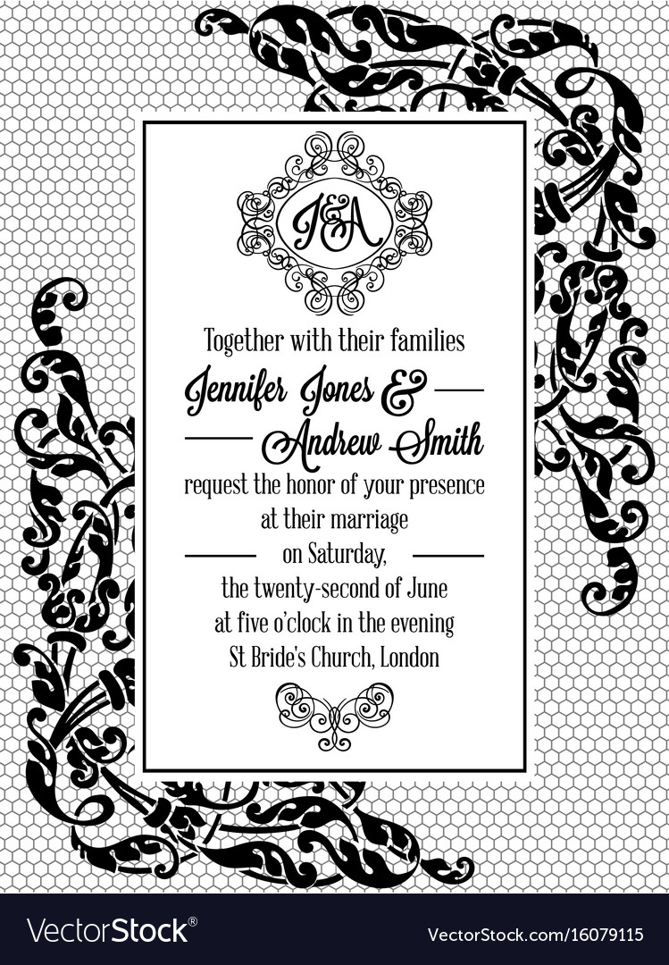 vintage delicate formal invitation card formal invitation card
