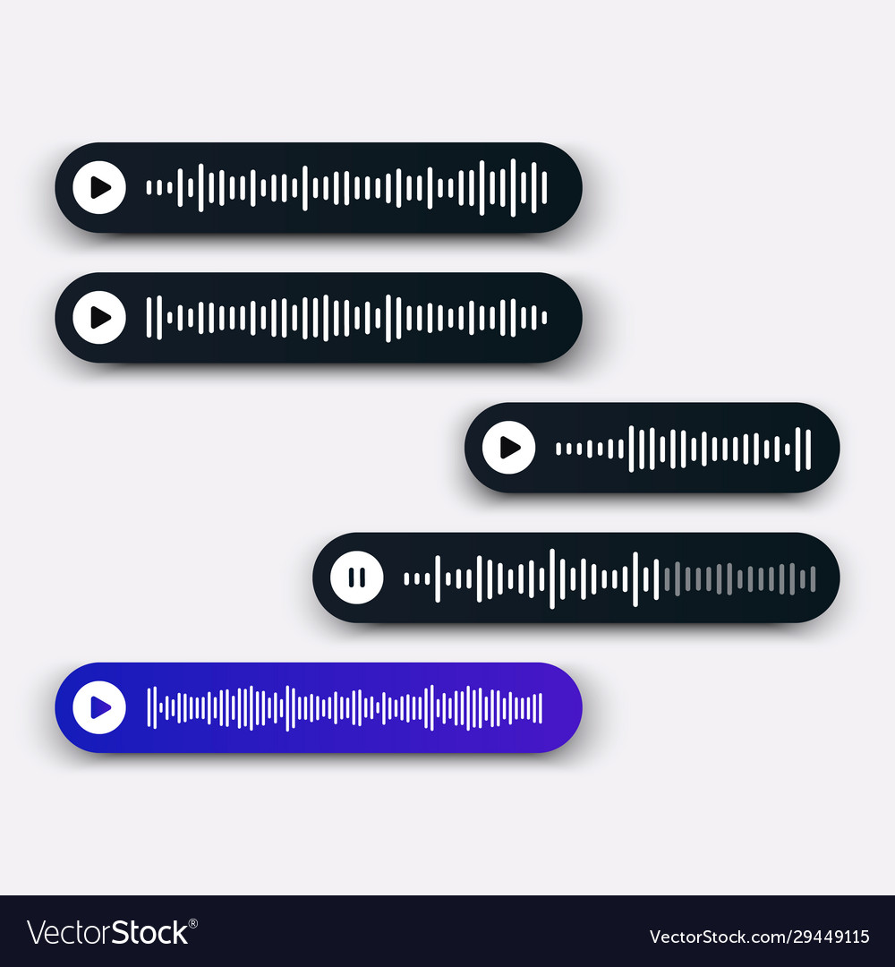 Voice chat with different status messages vector image Voice chat with different status messages