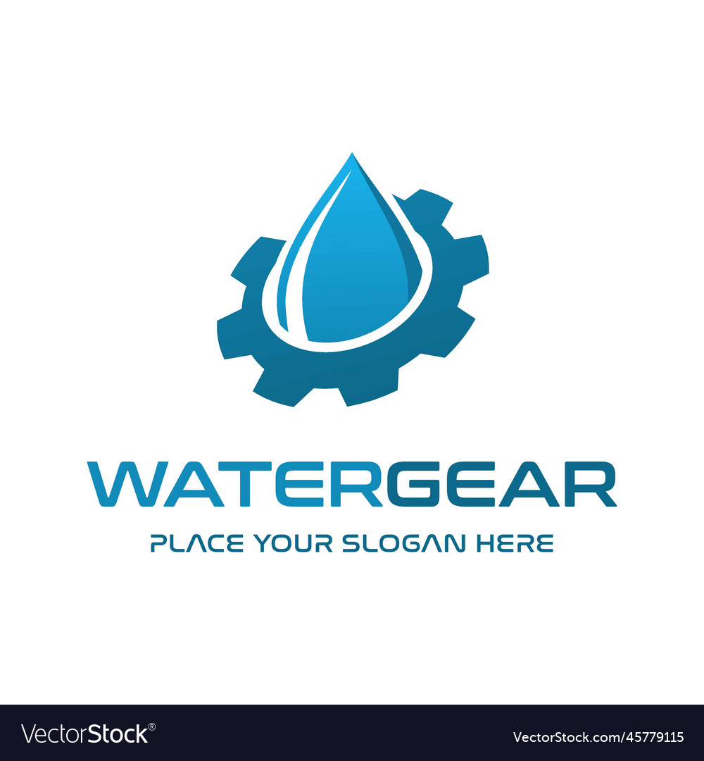 Water gear logo template this design use wheel