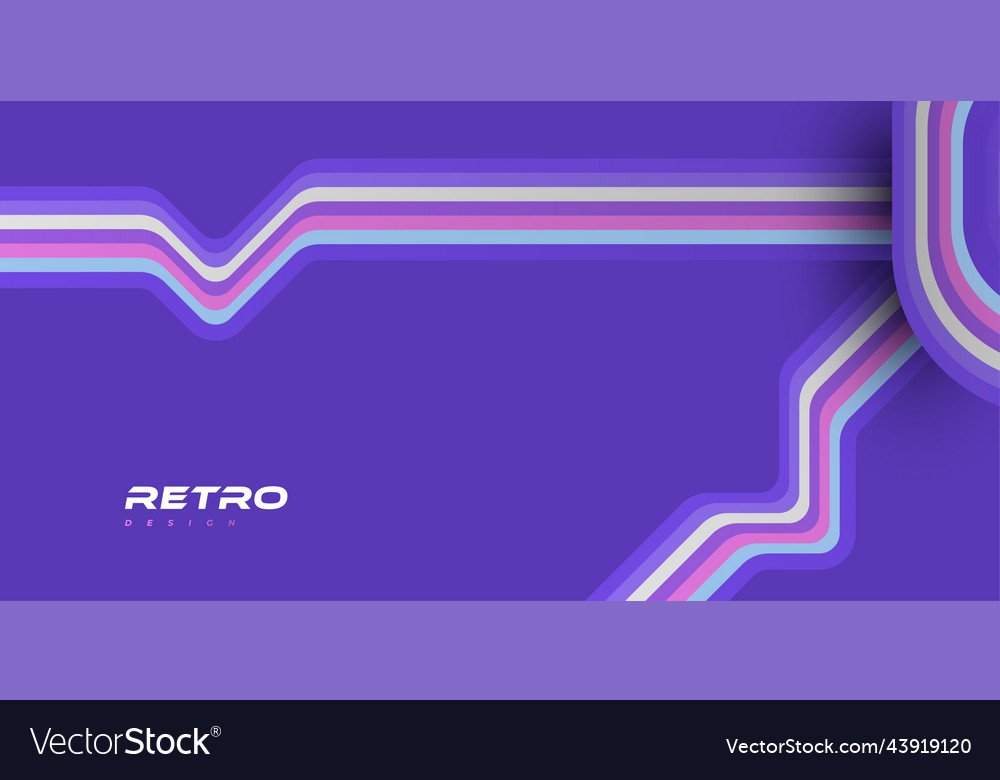 Abstract retro background with colorful lines Vector Image Abstract retro background with colorful lines